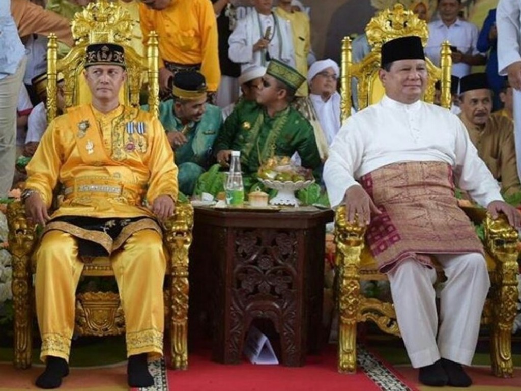 Sultan Pontianak IX, Syarif Machmud Melvin Alqadrie bersama Prabowo