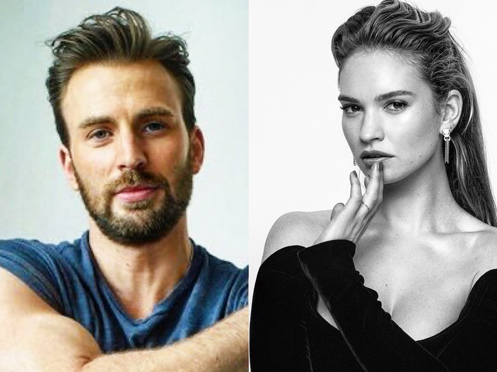 Chris Evans dan Lily James