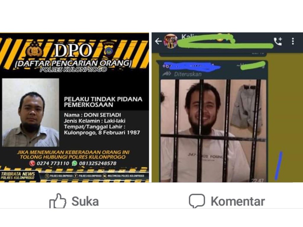 Viral DPO kabur yang tertangkap di Yogyakarta