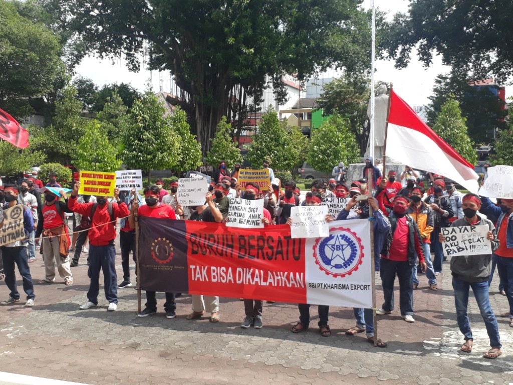 Demo upah di Yogyakarta