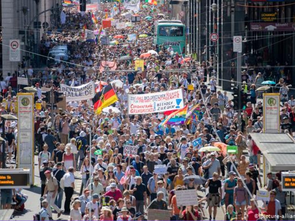 Aksi Demo di Berlin, Jerman