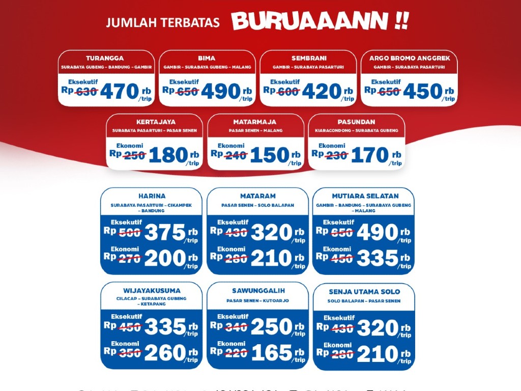 Diskon tiket KAI HUT RI