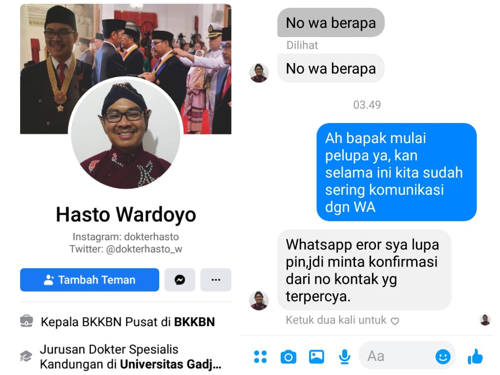 FB Kloningan Hasto Wardoyo