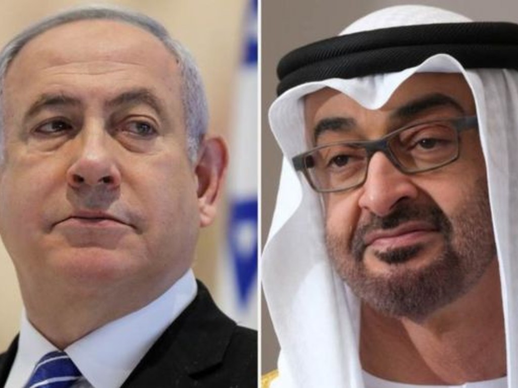 Benjamin Netanyahu dan Pangeran Mohammed Al Nahyan