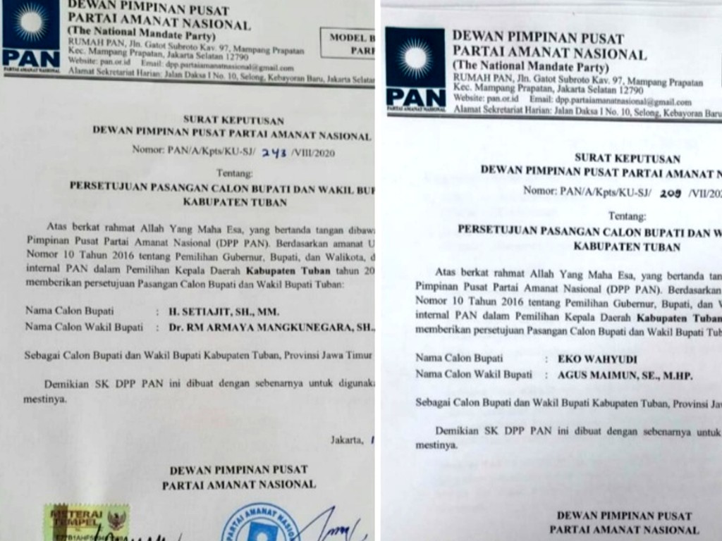 Surat Dobel di PAN