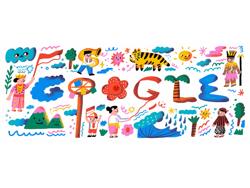 Google Doodle HUT RI