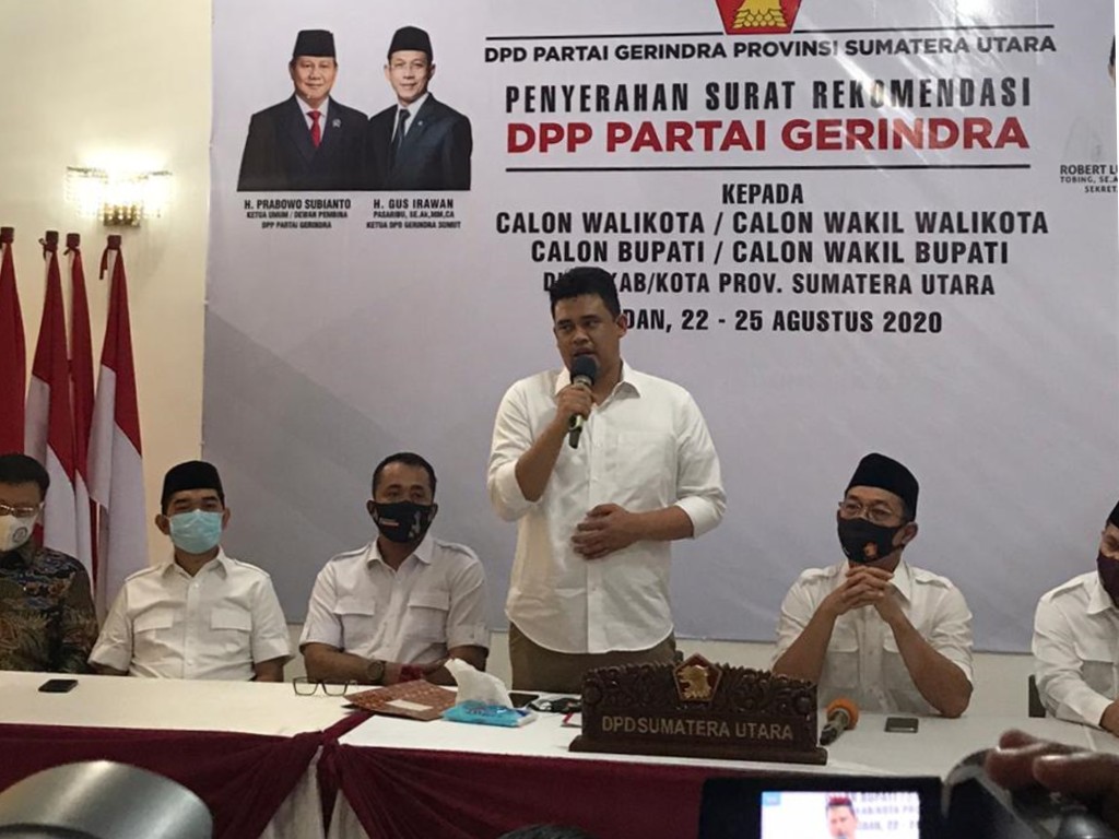 Bobby Nasution di Gerindra Sumut