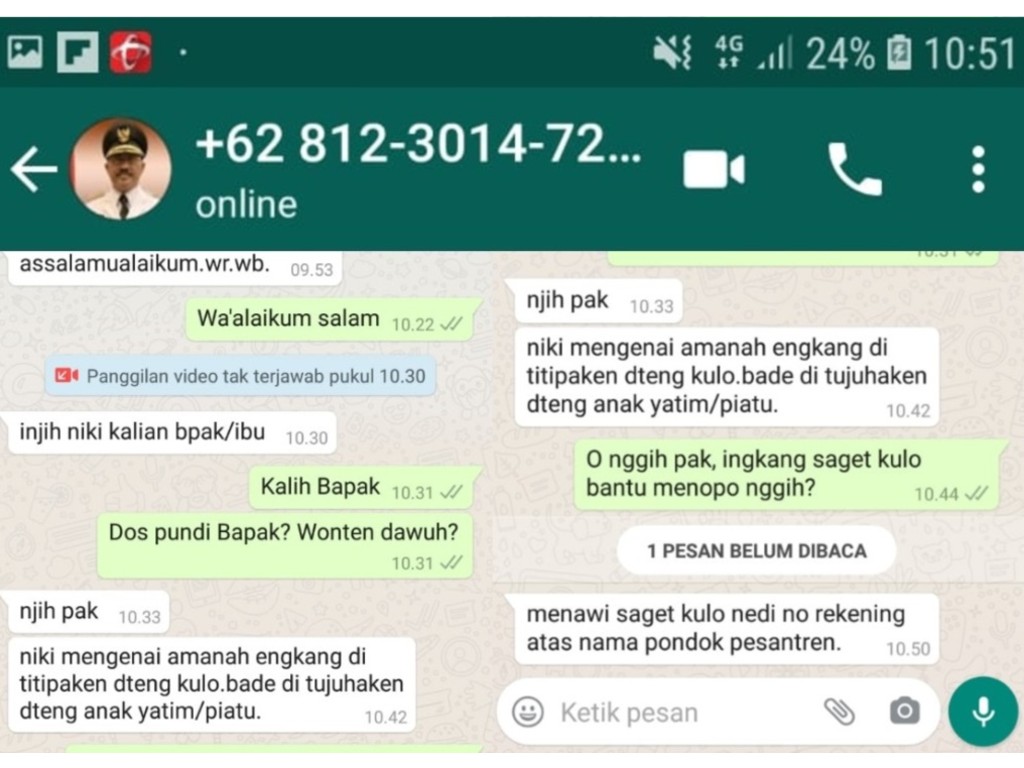 Penipuan Catut Bupati Kulon Progo Sutedjo