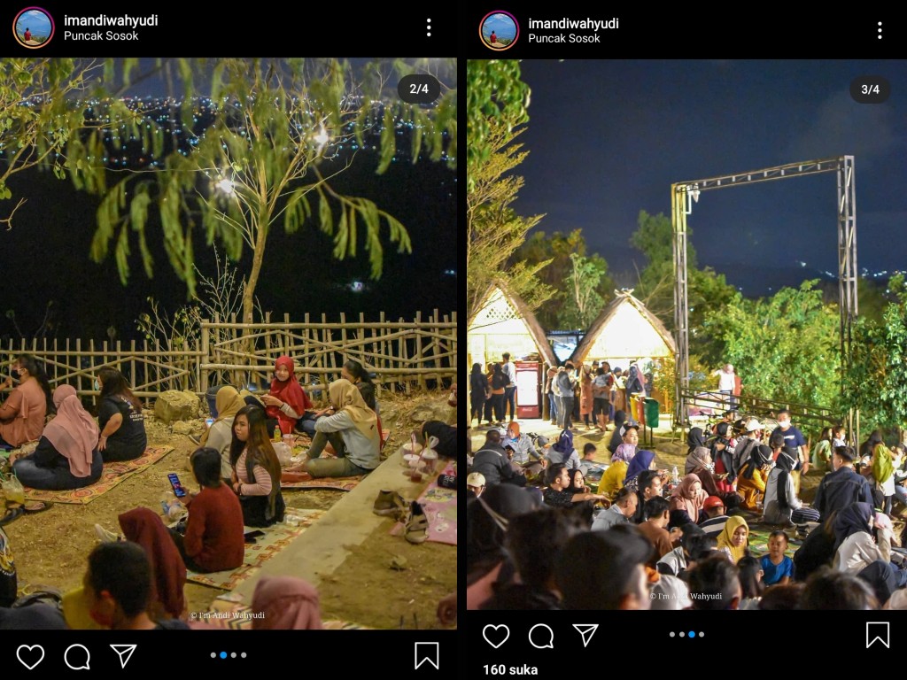 Postingan kerumunan objek wisata di Bantul