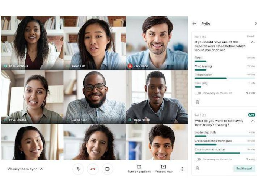 Fitur Polling Google Meet