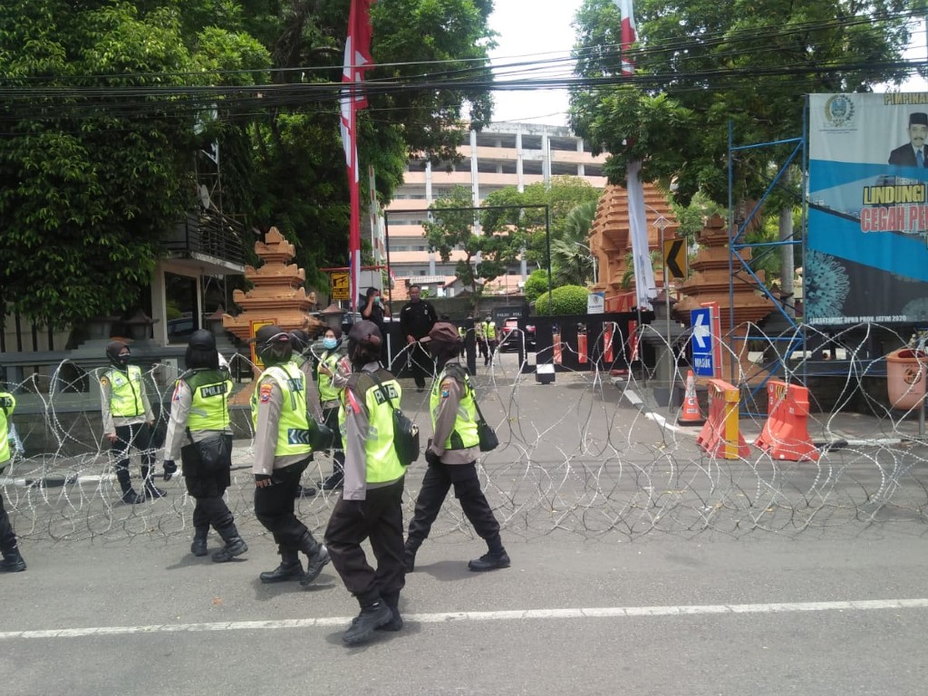 Pengamanan Demo DPRD Jatim