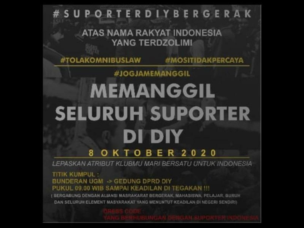 Flayer Suporter Sepak Bola