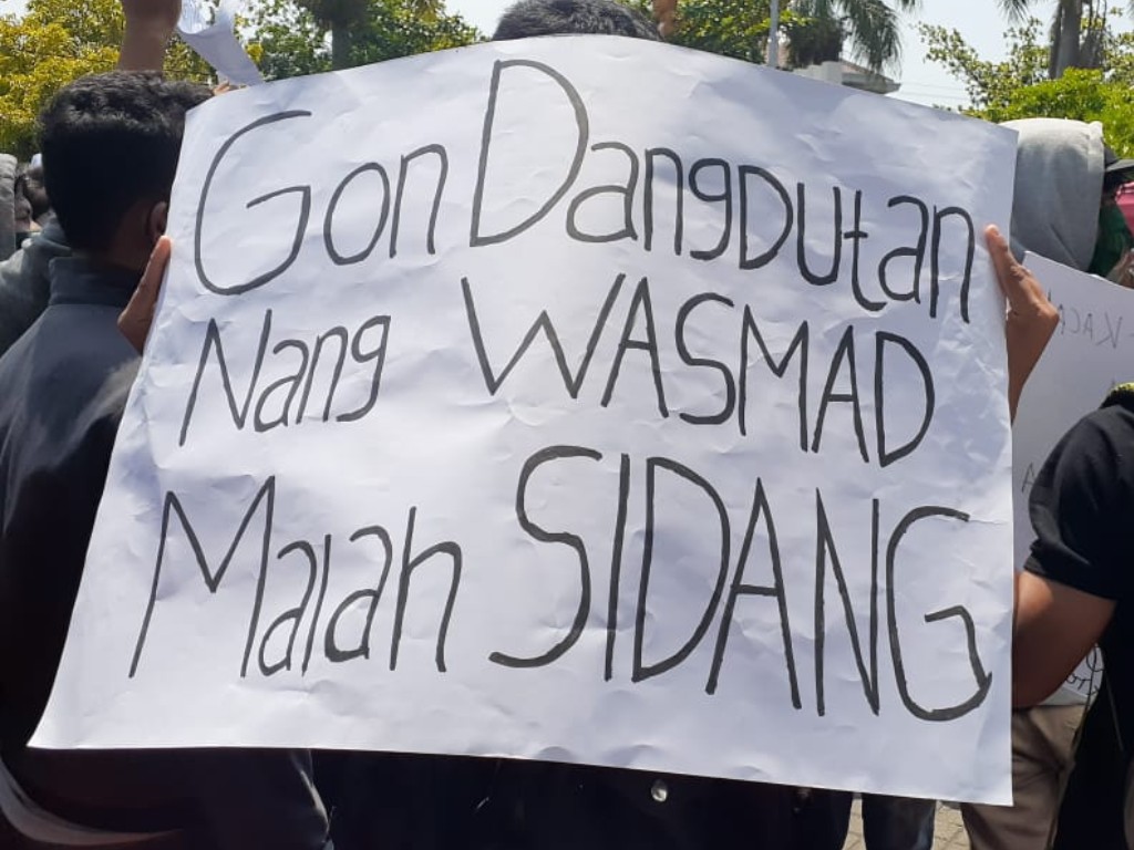 Wasmad Saat Demo di Tegal