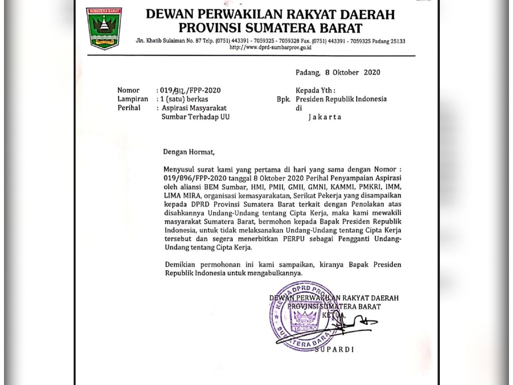 Surat DPRD