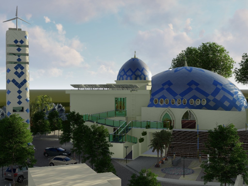 Desain Masjid Nyak Sandang Aceh