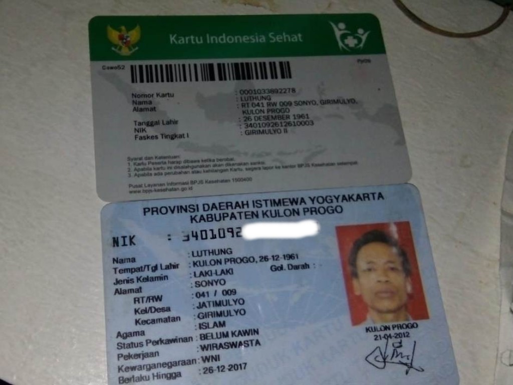 Luthung, nama sesuai KTP