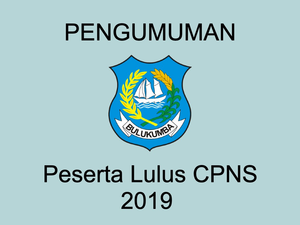 Pengumuman Peserta Lulus CPNS 2019 Bulukumba