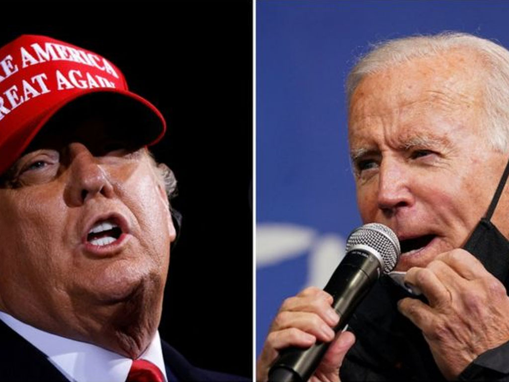 trump dan biden kampanye