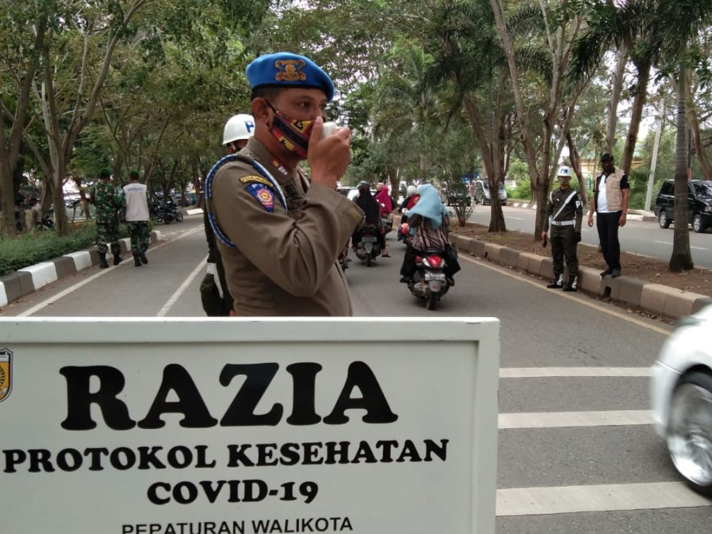 Razia Masker di Banda Aceh