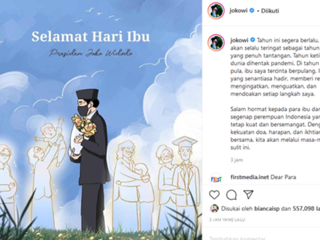 Ucapan Hari Ibu Jokowi