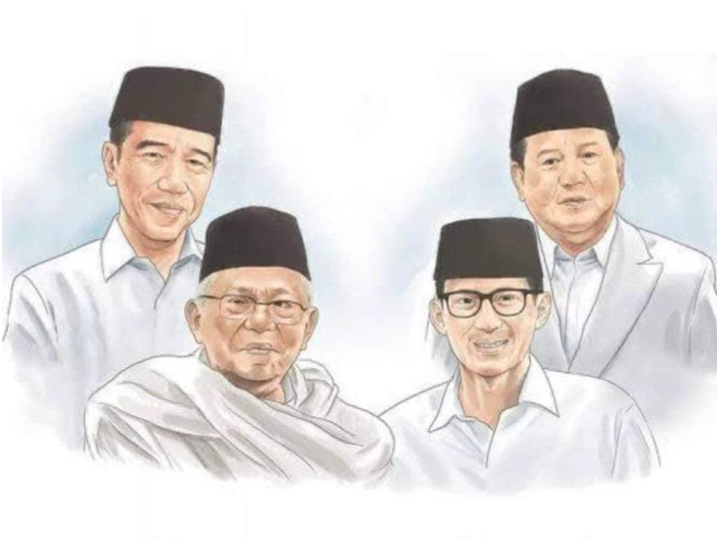 Jokowi, Ma\'ruf, Prabowo, Sandi