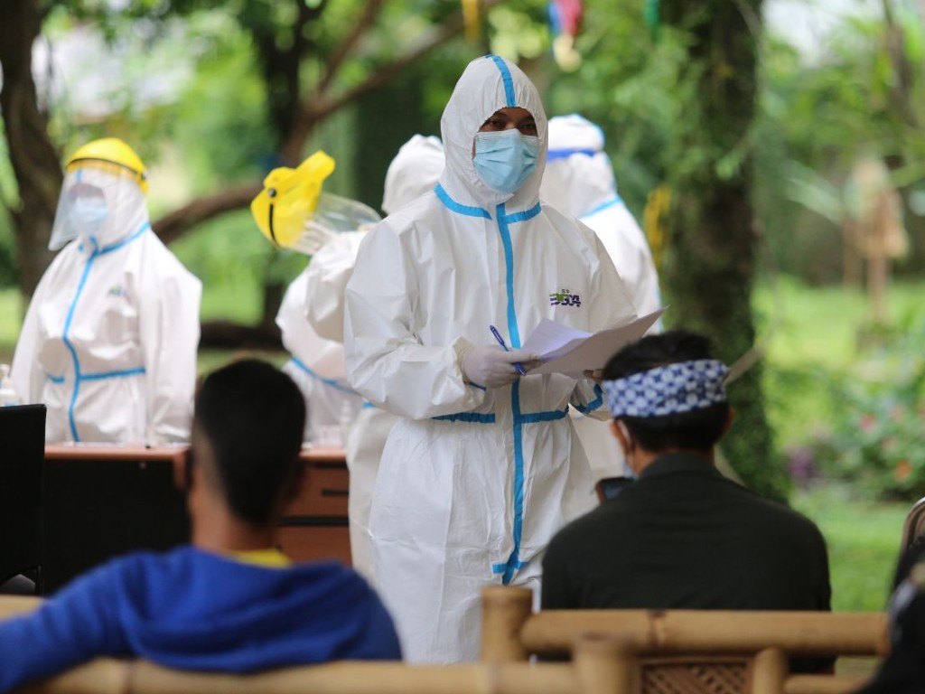 Rapid tes antigen di Saung Angklung Udjo