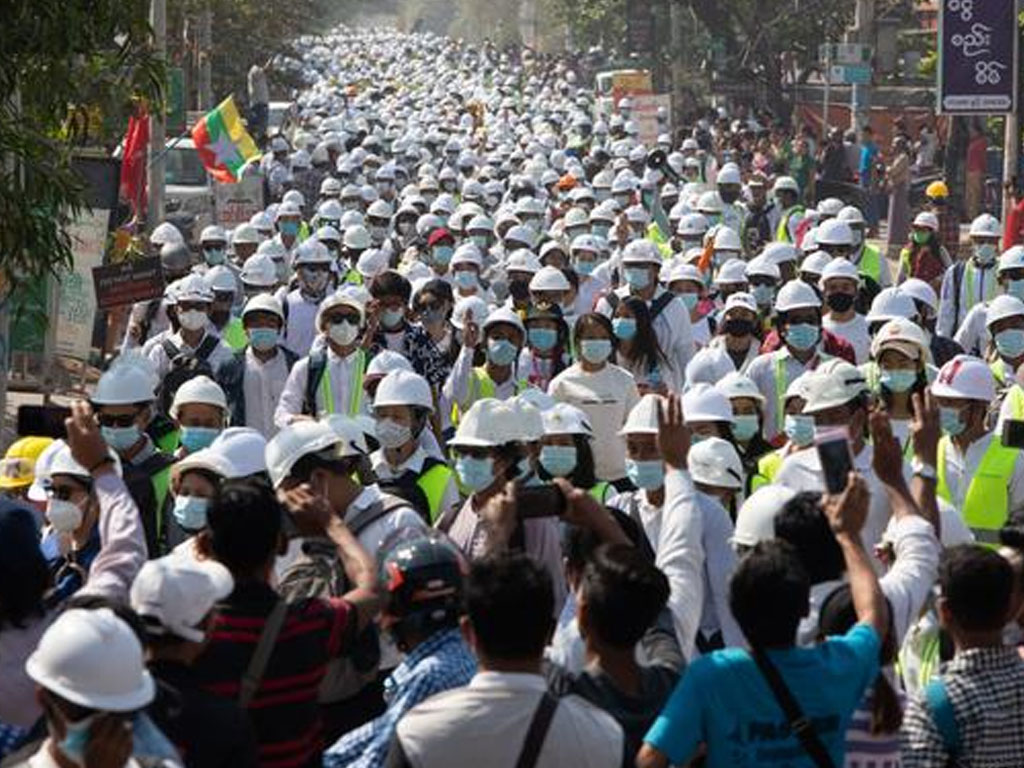 aksi protes myanmar