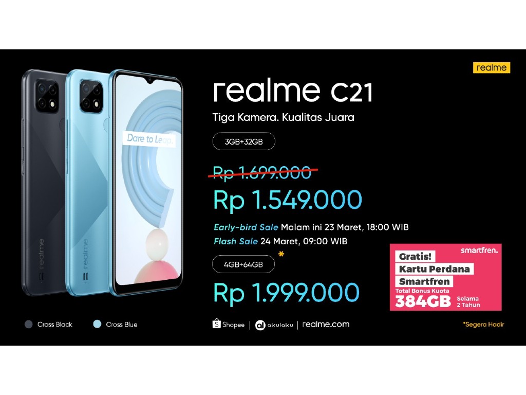 Realme c21 harga dan spesifikasi
