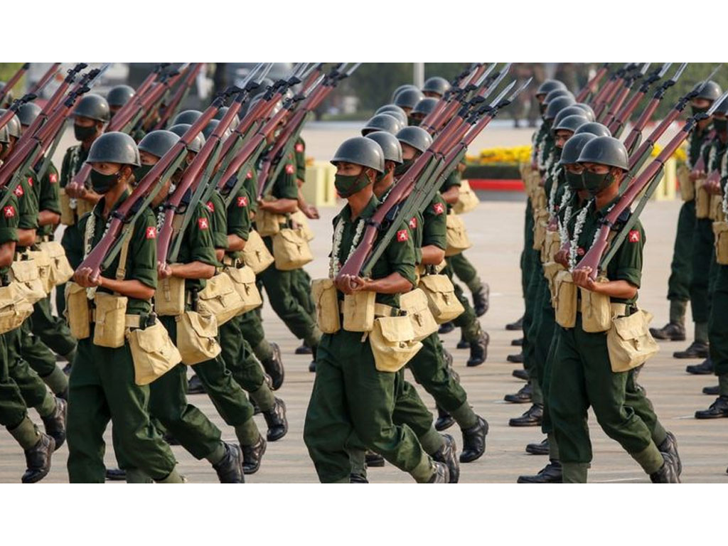 parade militer myanmar