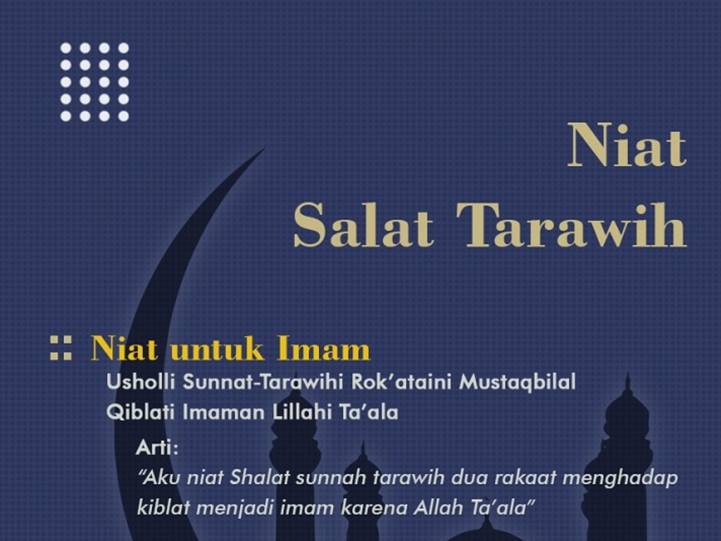 Niat Salat Tarawih