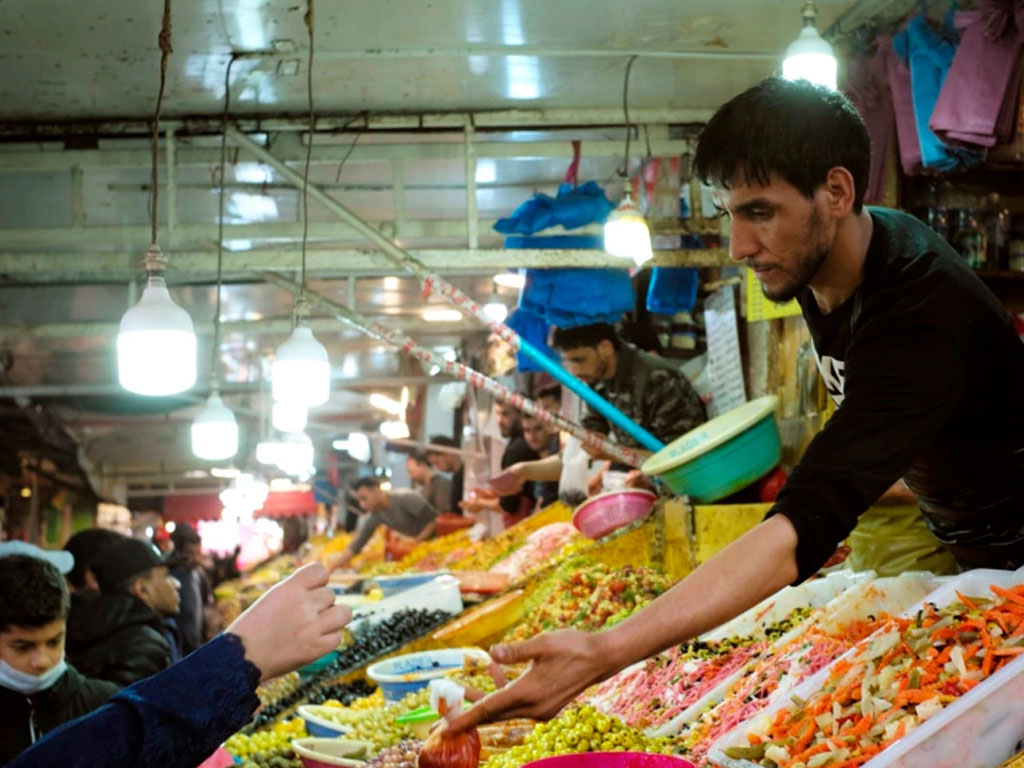 suasana pasar maroko
