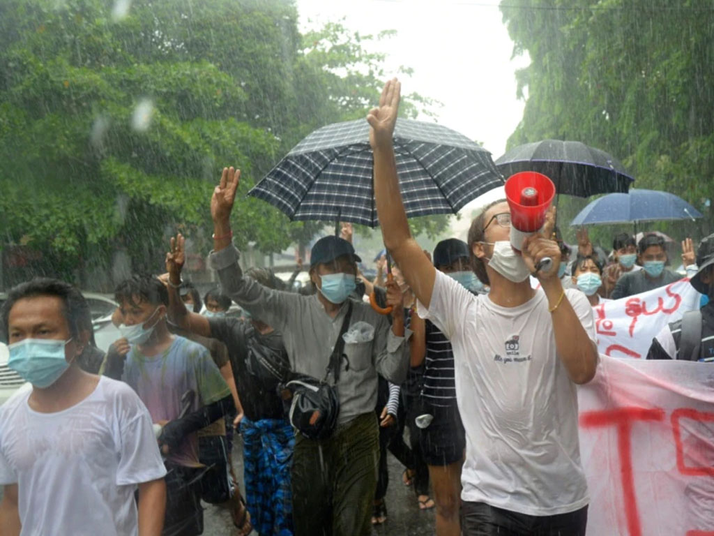 unjuk rasa antikudeta myanmar