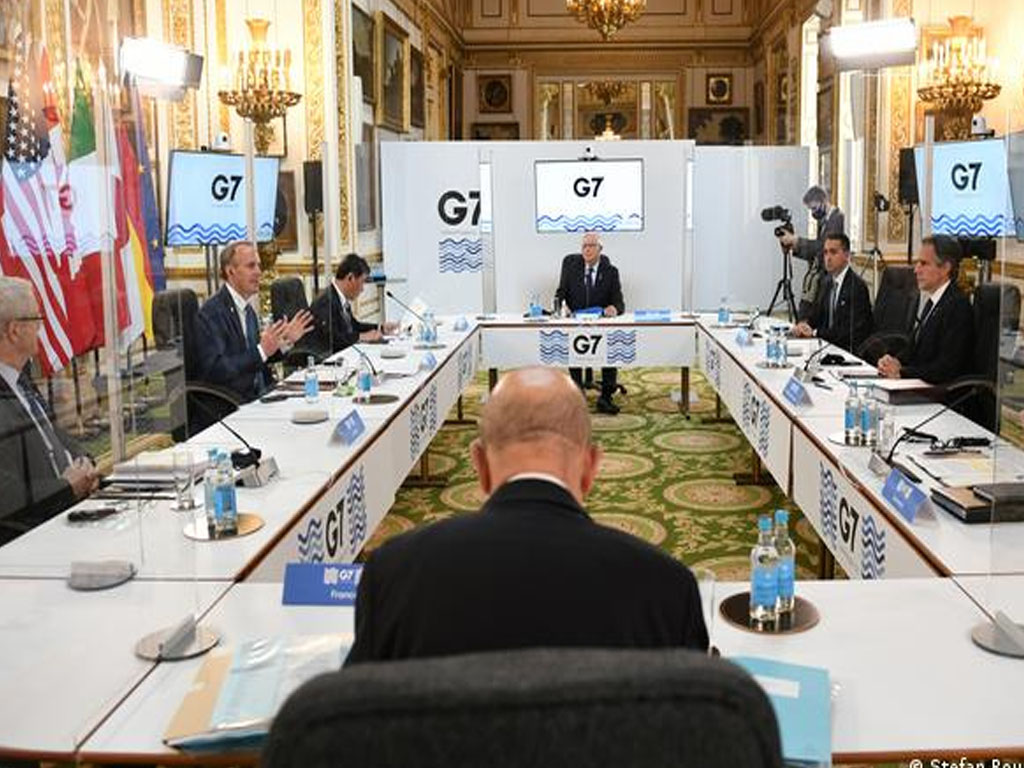 pertemuan menlu anggota G7 di London Inggris 4 Mei 2021