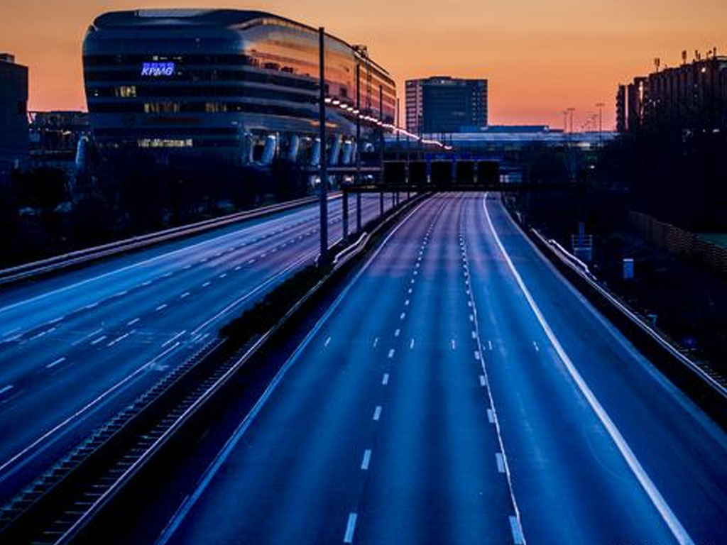 jalan ke Bandara Frannkfurt di Jerman