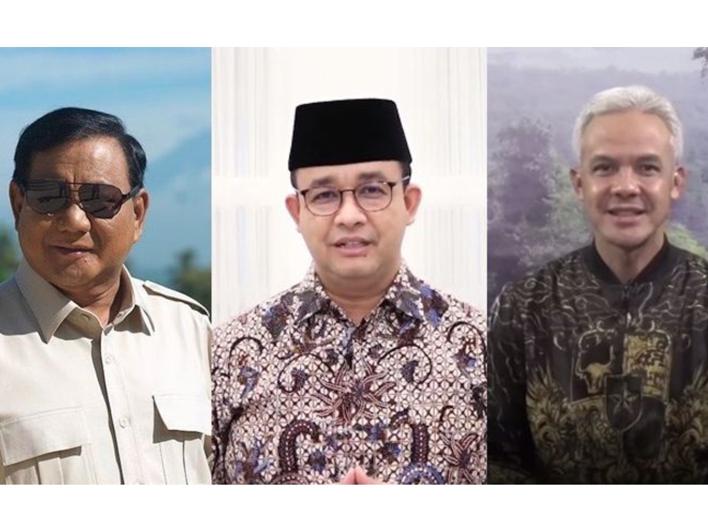 Prabowo, Anies, dan Ganjar