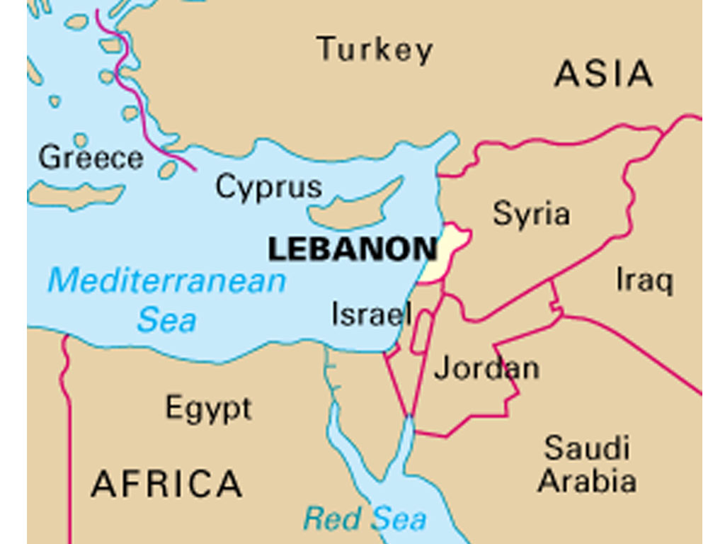 letak lebanon