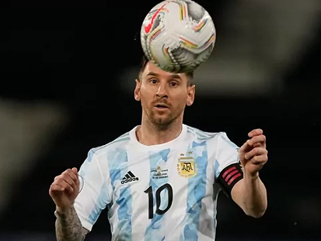 messi di laga dengan chile