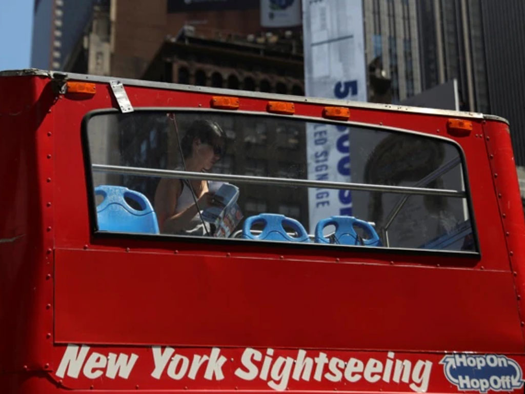 Bus wisata di Kota New York