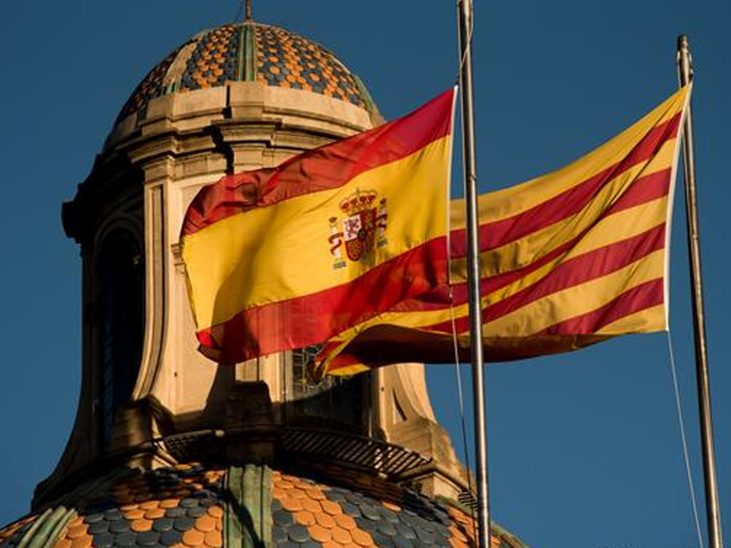 bendera spnyol dan catalonia