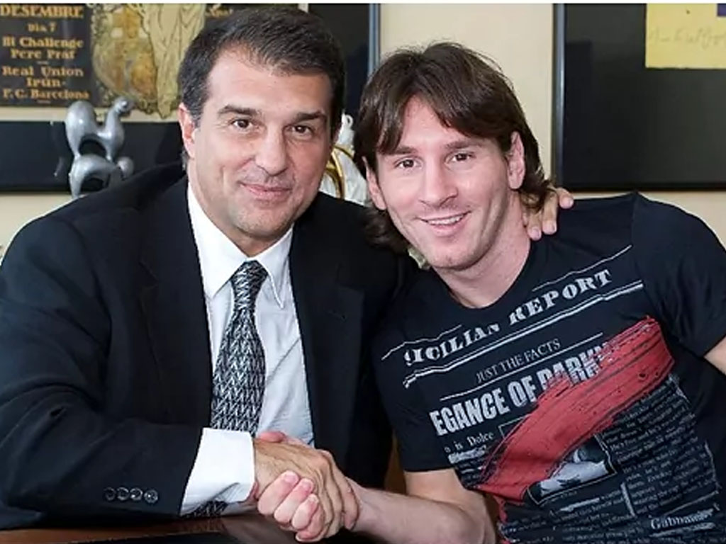 laporta dan messi 2009