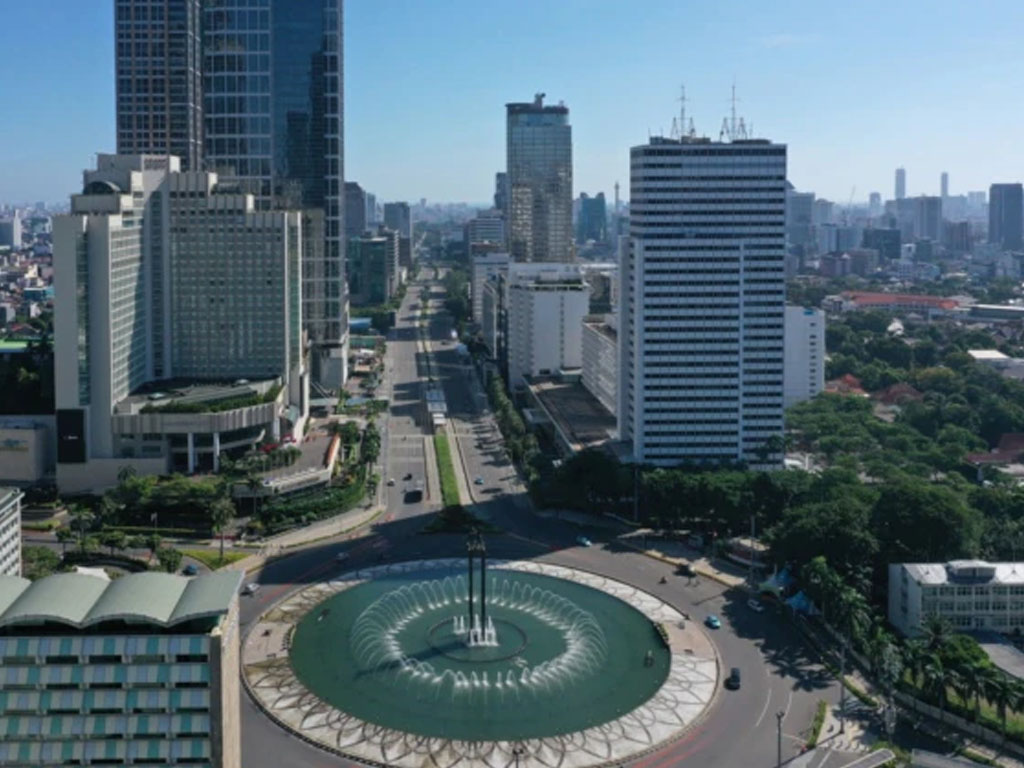 Jalan di sekitar Bundaran Hotel Indonesia