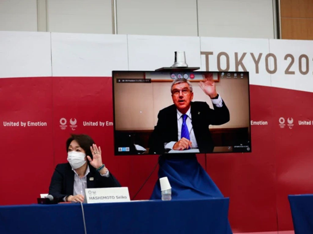 Presiden IOC di layar tv