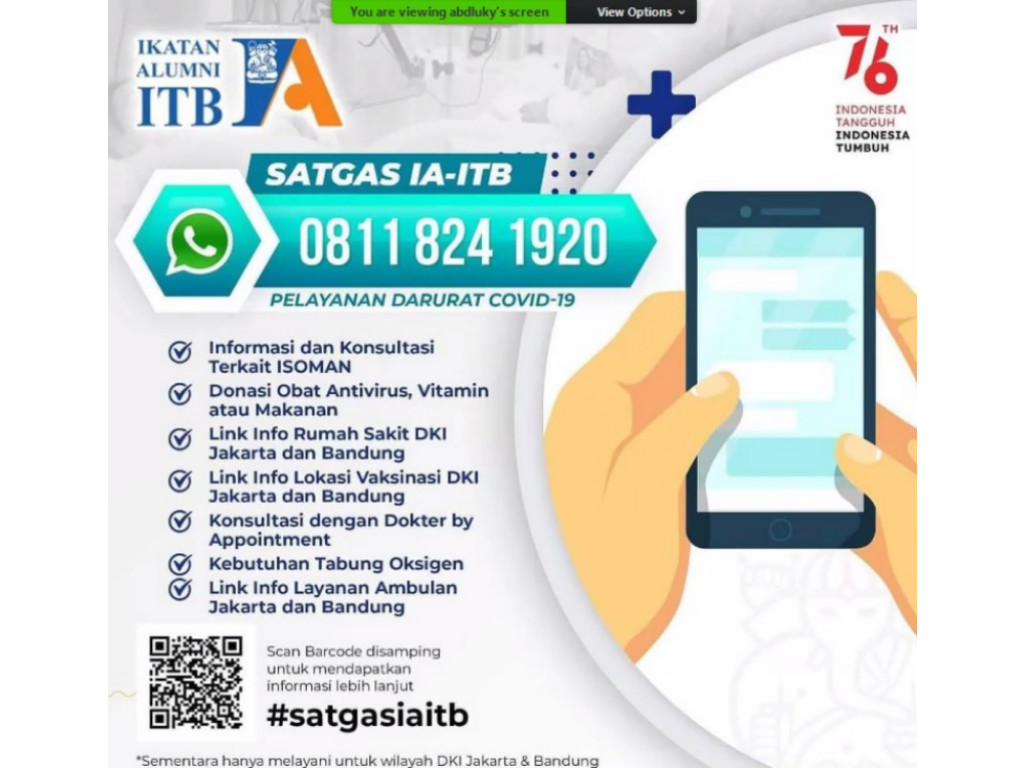 Program Penanggulangan Covid-19 IA ITB