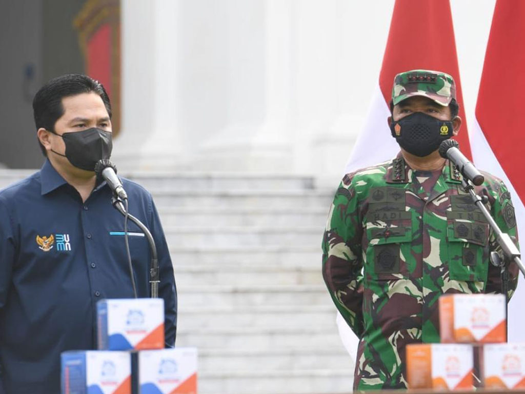 Panglima TNI bersama Menteri BUMN