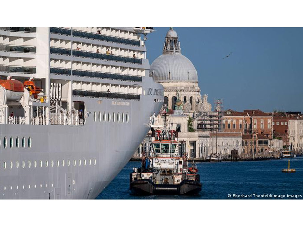Venesia tidak ada lagi turis di kapal besar