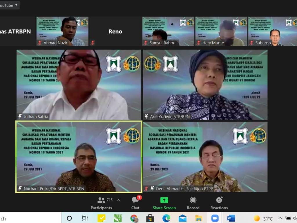 Kementerian ATR/BPN Sosialisasikan PP Nomor 19 Tahun 2021 | Tagar