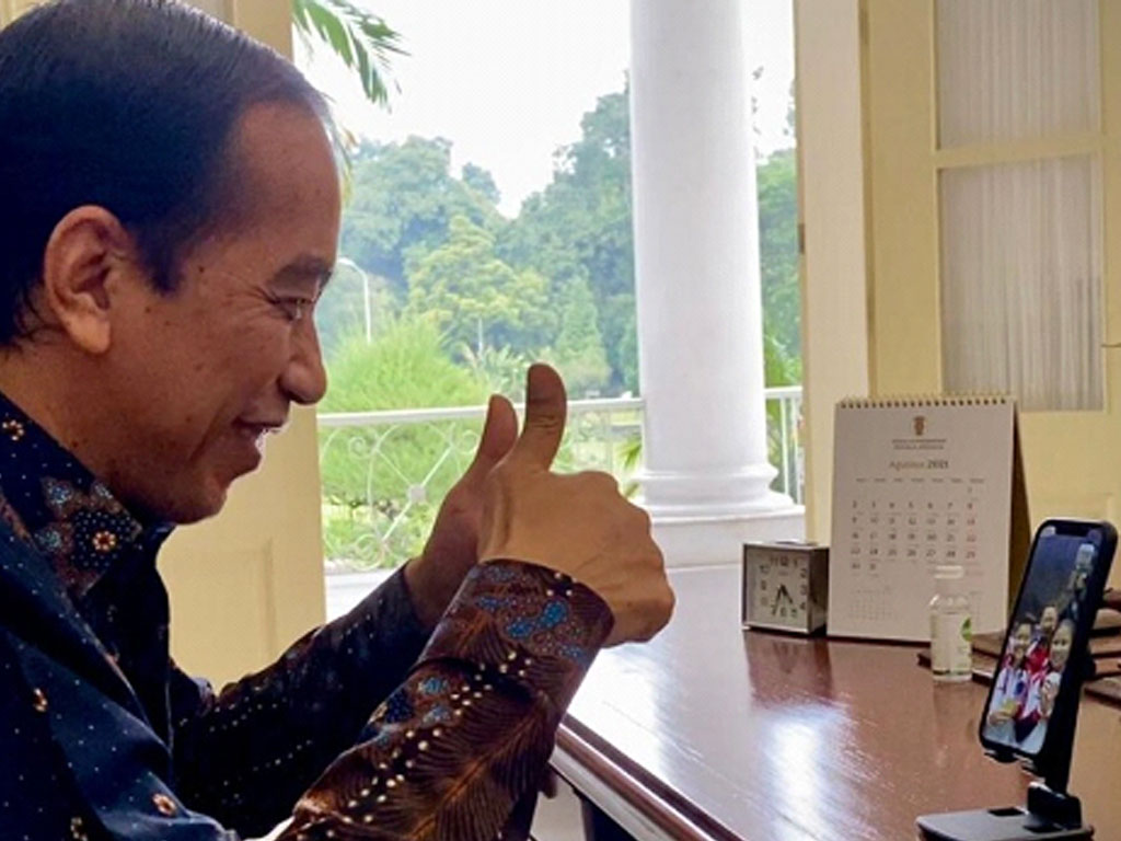 jokowi video call ke tokyo