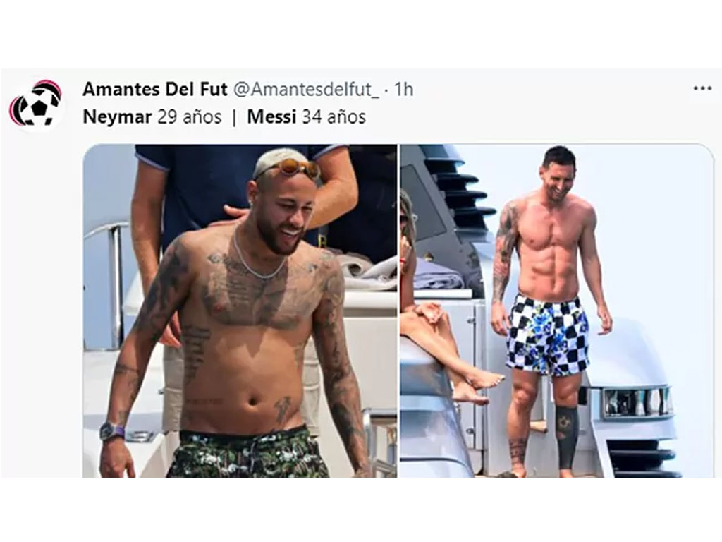 neymar dan messi topless