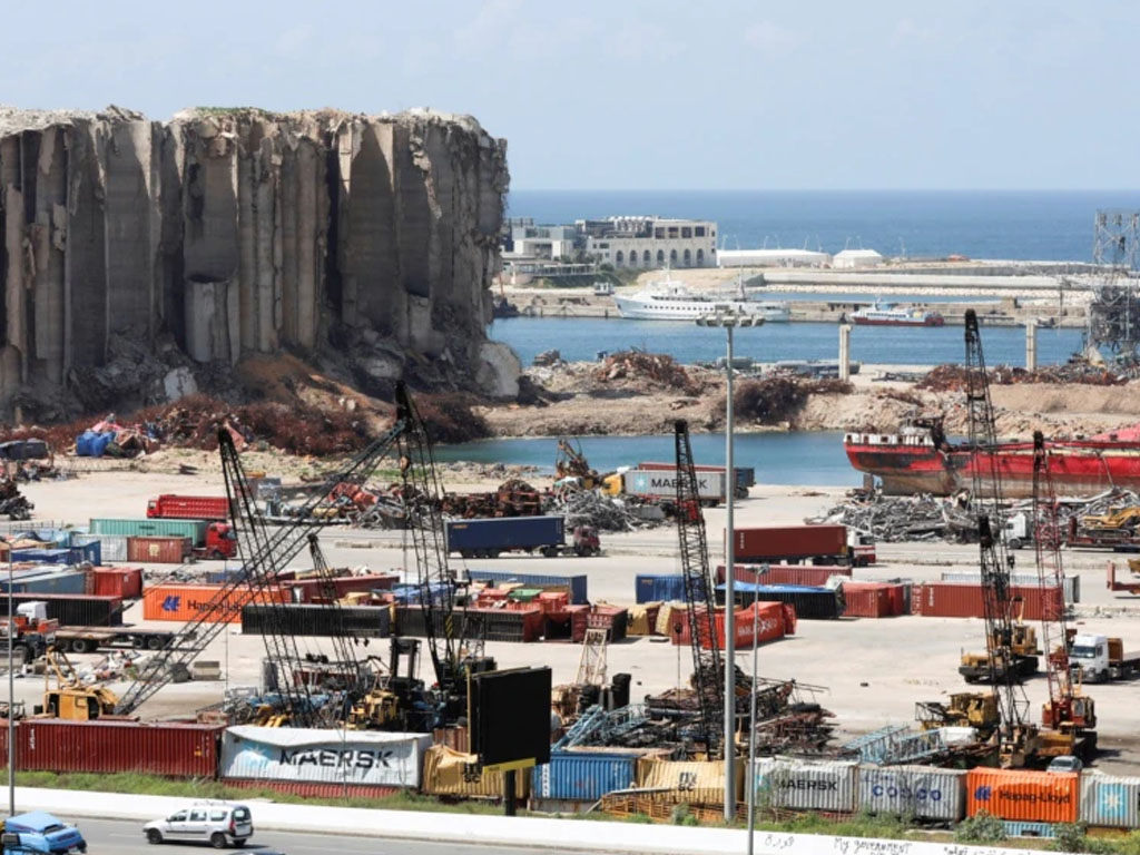ledakan di pelabuhan Beirut Lebanon 9 April 2021