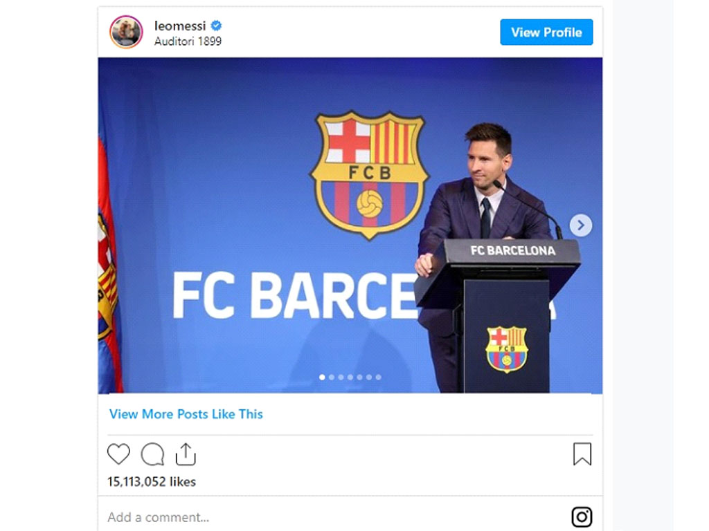 posting messi